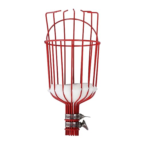 Fruit Picker Pole Tool with Basket Long Handle,Twist On Fruit Picker Basket, Multifunctional Fruits Pickers Tool Fruits Harvester Attachment for 3cm Diameter Pipe (red) von HERCHR