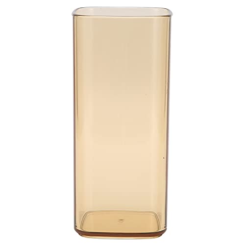 HERCHR 250ml Acryl Trinkgläser, Plastikbecher mit quadratischem Boden, wiederverwendbare Plastikbecher für Cocktailsaftbier(Messing) von HERCHR