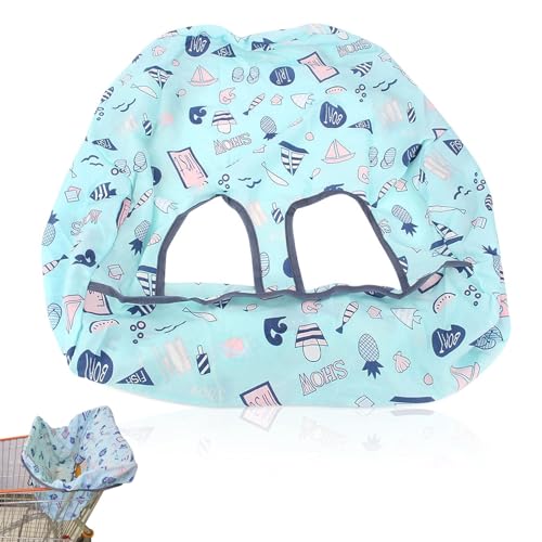 HERCHR 2in1 Einkaufswagenschutz und Hochstuhl-Abdeckung - Einkaufswagensitzbezug für Baby einkaufswagen Schutz Kind, einkaufswagen Sitz Baby 25,5 x 13,7 x 15,7 Zoll von HERCHR