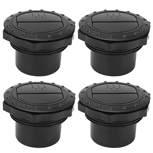 HERCHR 4pcs rund AC Air Outlet Entlüftung Läuterte Armaturenbrett Elektroplatte für Wohnmobilbusboot Yacht Caravan 60 mm von HERCHR