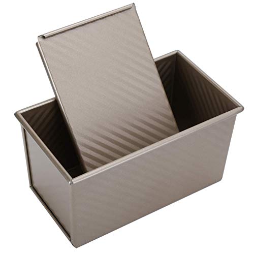 HERCHR Antihaft-Brotbackformen, Brotbackform mit Deckel Brotbackformen aus Aluminiumlegierung Goldbrot Toastform von HERCHR