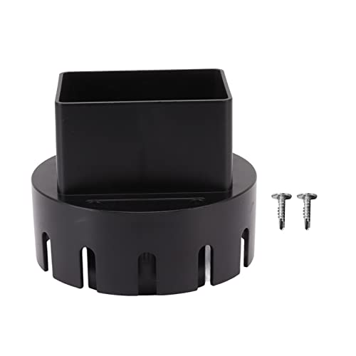 HERCHR Downspout -Entwässerungsadapter, Downspout zum Abtropfen von Rohrfliesenadapter Ersatzabwärtsroper -Konverteranschluss mit Schrauben universellem Design (Black) von HERCHR