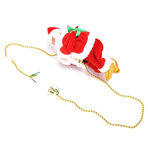 HERCHR Elektrischer kletternder Weihnachtsmann auf Perlenkette, die Weihnachtsdekorations-Geschenk bewegt von HERCHR