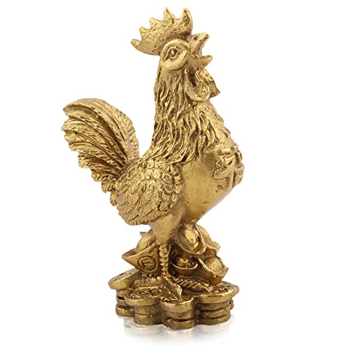 Dekofigur Hahn, Glück Reichtum Huhn Ornamente Hahn Huhn Feng Shui Home Dekorationen Handwerk Statuen, Glück Und Reichtum Eines Der Sternzeichen von HERCHR