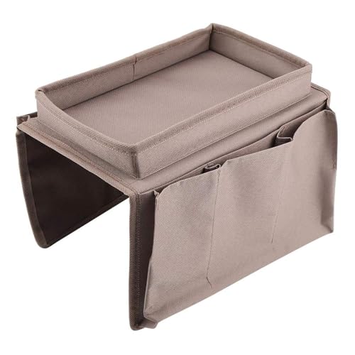 Sofa Armlehnen Organizer Mit Tablett, Couch Tablett Fernbedienungshalter Sofatablett Armlehne, Couch TV Fernbedienung Halter Für Liegen Snacks Buch Smartphones von HERCHR