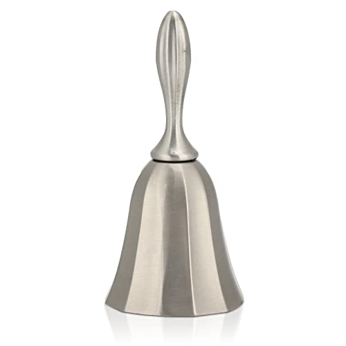 Silber Tischglocke Handglocke, lauter Klang, Silber Tischglocke Metal Dinner Bell, Call Bell Weihnachtsglocke Empfangsglocke Handbell Restaurant Call Service Bell von HERCHR