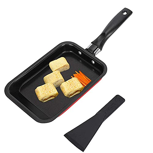 Japanische Omelette Pfanne, Antihaft Tamagoyaki Pfanne, Japanische Eierpfanne, Omelette Pfanne Japanisch, Nonstick Pfanne Japanische Für Gasherd Und Induktionsherd 18 X 12,5 X 2 Cm von HERCHR