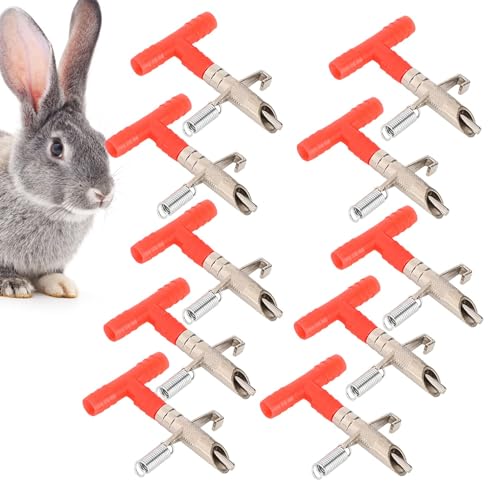HERCHR Kaninchen Tränke, 10 Stück Wassernippel Kaninchen automatische Nippeltränke, Bauernhof Geflügel Trinkquelle Bewässerungssystem für Kaninchen/Nagetiere/Geflügel von HERCHR