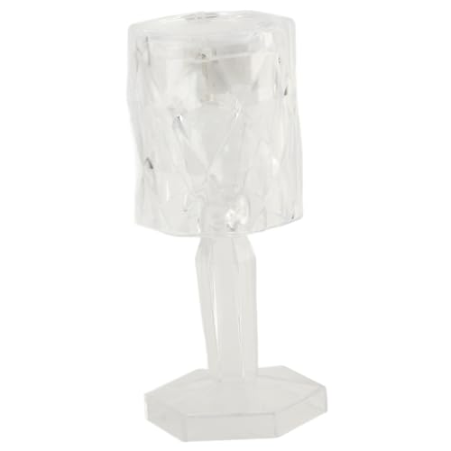 HERCHR Kristall-Tischlampe, Mini-transparentes Kristalllicht, Kunststoff-Kristall-Schreibtischlampe, LED-Nachtlicht, Kleine Tischlampe Für Zimmer, Schlafzimmer, Nachttisch(Warmweiß) von HERCHR