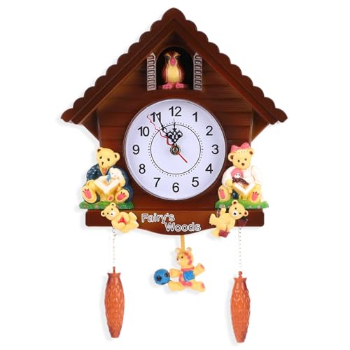 HERCHR Kuckucksuhren für Wand, Birdhouse Wanduhr für Home Living Room Decor von HERCHR