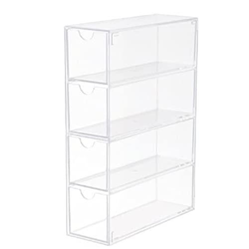 HERCHR Kunststoff-Augenglas-Aufbewahrungsbox, 4 Schubladen, Waschtisch- Und Arbeitsplatten-Organizer, Transparenter Acryl-Display-Organizer Für Brillen, Schmuck, Kosmetik, Uhrenaufbewahrung von HERCHR