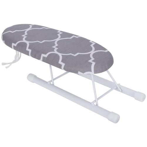 Tisch-Bügelbrett, 26x11cm Tisch-Bügelbrett Mit Klappbaren Beinen Spalier Abnehmbarer Bezug, Mini-Bügelbrett, Tisch-Bügelbrett Mit Klappbaren Beinen, Klappbares Tisch-Bügelbrett Mit Baumwollbezug von HERCHR