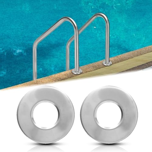 HERCHR Pool Leiter Escutcheon Platte, 2pcs 1,7 Zoll Edelstahl Pool Leiter Escutcheon Abdeckplatte für 4,2 cm Rohrhandschienenersatzteile HERCHR Pool Leiter Escutcheon Platte, 2pcs 1,7 Zoll Edelstahl Pool Leiter Escutcheon Abdeckplatte für 4,2 cm Rohrhandschienenersatzteile von HERCHR