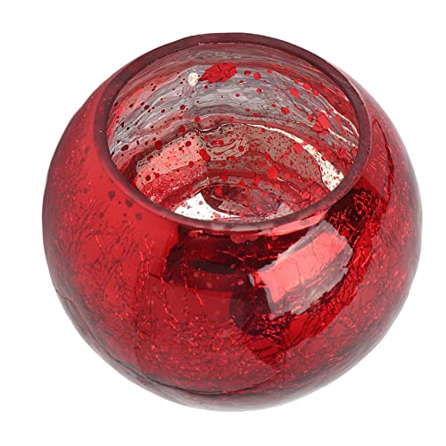 HERCHR Rote Votivkerzenhalter, Mosaik-Glas-Teelichthalter, Runde Schüssel, Votivkerzenhalter, Stumpenkerzenständer, Kerzenaufsatz Für Esstisch, Hochzeit von HERCHR