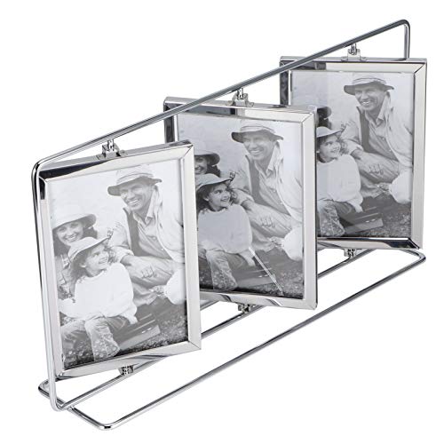 HERCHR Rustikale Bilderrahmen, Fotorahmen mit 3 rotierenden Rahmen für Home Office Desktop Tabletop zur Anzeige von 6 Bildern von HERCHR