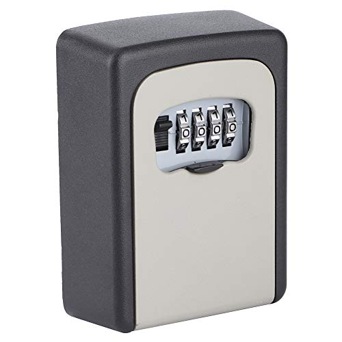 Schlüsseltresor Wandmontage Schlüssel Safe Groß Für Schlüssel, Gross Schlüsselbox Mit 4-stelligem Zahlencode, Schlüsselkasten High Security Combo Lock Storage Font Secure Key Box von HERCHR