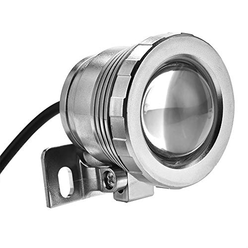 HERCHR Teichlicht LED-Scheinwerfer 12V 5W RGB Bunte Unterwasserbrunnenlicht-Aquarienlampe für Aquarium-Pool-Gartenlandschaft(Silber) von HERCHR