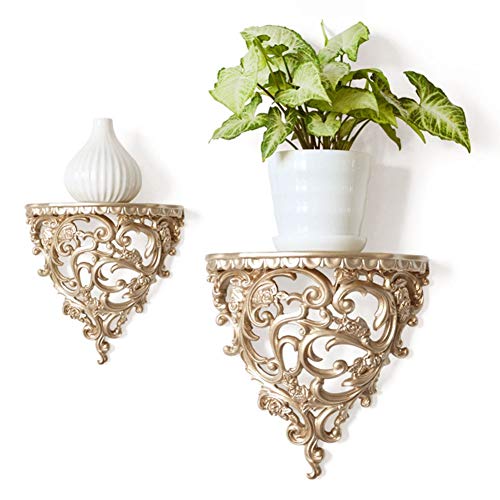HERCHR Wandhängelagerstange, europäische Hohlstil Wanddekoration Regale 20,5 cm/8.07in Retro -Organisator Blumenschnitzständer für Wohnzimmer Schlafzimmer HERCHR Wandhängelagerstange, europäische Hohlstil Wanddekoration Regale 20,5 cm/8.07in Retro -Organisator Blumenschnitzständer für Wohnzimmer Schlafzimmer von HERCHR