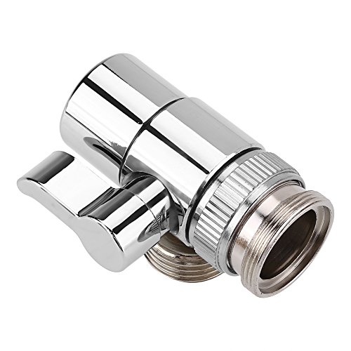 HERCHR Wasserhahn Diverter, Adapter WC Bidet Sprayer, 3 Wege Umschaltventil massives Messing Chrom poliert Umstellventil Ersatzteil Dusche Adapter, M24 Wasserhahn Ersatzteile von HERCHR