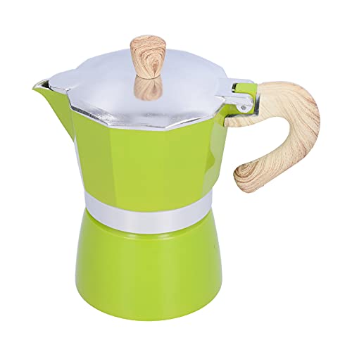 Herd Espressokocher, Bunte kubanische Kaffeemaschine 4 Tassen Mokkakanne Klassische italienische Espressokanne für Cappuccino(Grün) von HERCHR