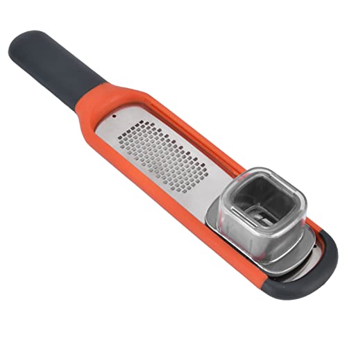 Käsereibe aus Edelstahl, Metall, Zitronenreibe, Reibe für Lebensmittel, Ingwer, Reibe mit Griff und Auffangbehälter für Mini-Knoblauch, Schokolade, Gemüse, Obst von HERCHR