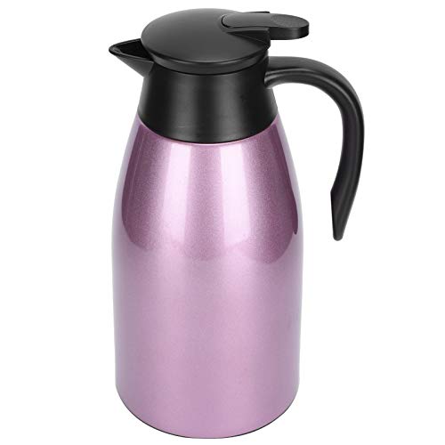 Kaffee-Thermoskanne, 2 L, Edelstahl, Thermo-Kaffeekaraffe, Spender, Doppelwandige Vakuum-Thermoskanne, Großer Wasser-Getränkespender(Lila) von HERCHR