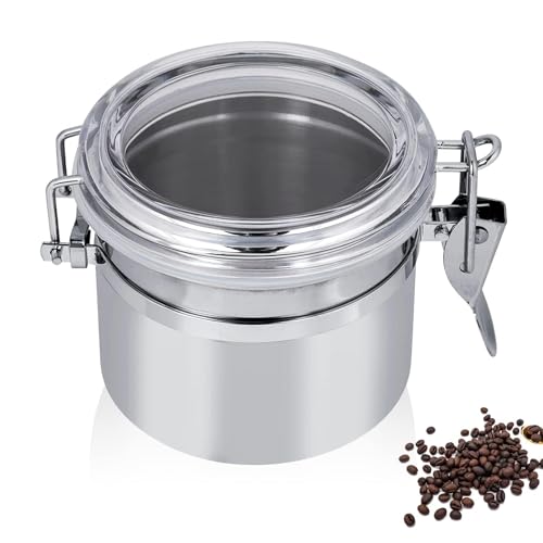 HERCHR Kaffeedose Luftdicht, Edelstahl Kaffeedose Kaffeepulver Dose, Vorratsdose Kaffeebehälter Vorratsbox Frischhaltedose Box, Vorratsdosen Luftdichte Dose Dose Luftdicht, Capacity 100g-150g HERCHR Kaffeedose Luftdicht, Edelstahl Kaffeedose Kaffeepulver Dose, Vorratsdose Kaffeebehälter Vorratsbox Frischhaltedose Box, Vorratsdosen Luftdichte Dose Dose Luftdicht, Capacity 100g-150g von HERCHR