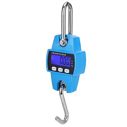 Kofferwaage Digitale Küchenwaage Gepäckwaage, 300KG Kofferwaage Digital mit mit LCD Anzeige, Digitale Angelwaage mit Aufhängehaken von HERCHR