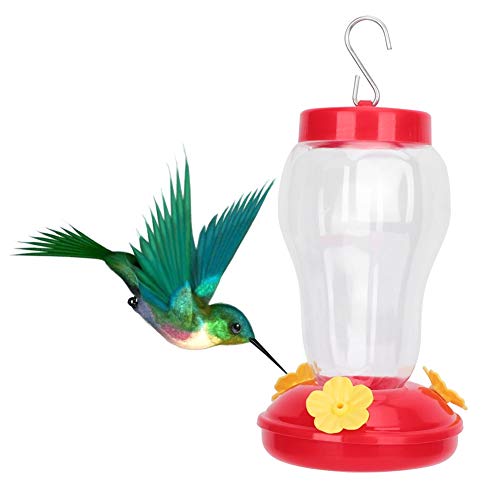 Kolibri-Futterspender, Kunststoff-Kolibri-Wasserspender, Vogelfutternapf für den Garten im Freien(Rot) von HERCHR