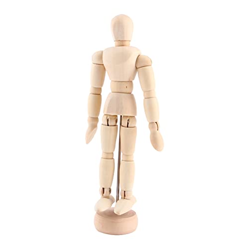 Künstler-Holzpuppe 4,5 Zoll, Flexible Mannequin-Figur, Puppe, Spielzeug, Modell Zum Skizzieren, Zeichnen, Malen, Büro-Schreibtisch-Dekoration von HERCHR