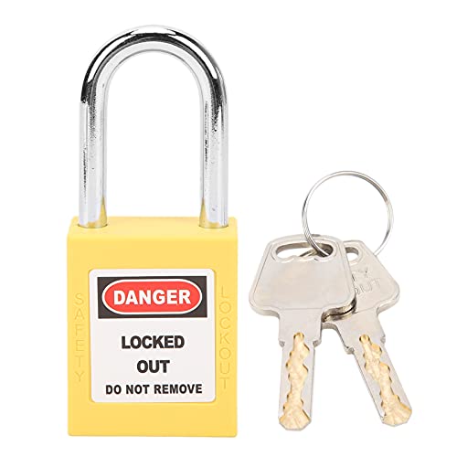 Lockout -Tagout -Sicherheitsvorhänge mit Schlüssel, 38 mm gelbe Lockout -Tagout -Schlösser für Maschinenherstellung (Gelb) von HERCHR
