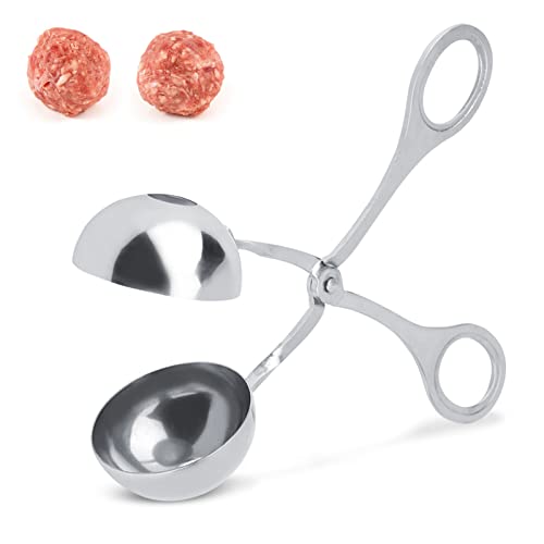 Rostfreier Stahl Fleischballer, Antihaft Fleischklöschen-Schaufel Ball-Hersteller Eiszange Für Cake Pop, Fleisch Baller Löffel, Edelstahl Fleisch Baller Zange, Meat Baller Zangen Melon Baller von HERCHR