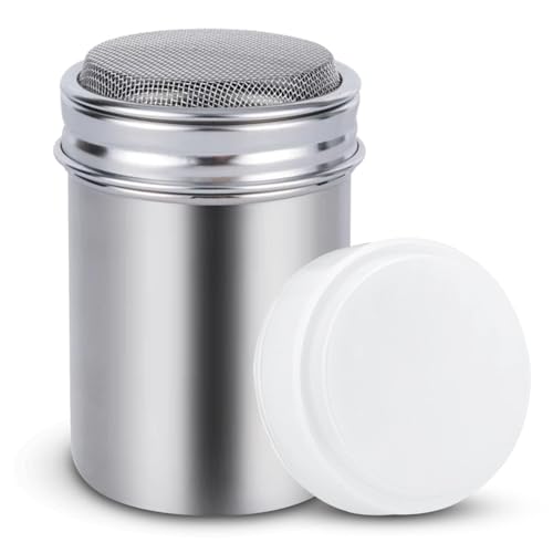 Kakao-Streuer, Puderzucker-Shaker Aus Edelstahl Kakaostreuer Puderzuckerstreuer Streuer Für Kakaopulver Schokopulver Zucker Zimt Mehl Gewürz von HERCHR