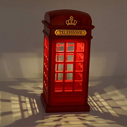 Nachttischlampe,vintage London Telefonzelle Entworfen Motiv Lampen London Deko, Retro London Telefonzelle Lampe Nacht Licht Beleuchtung Von Nachttisch Led von HERCHR