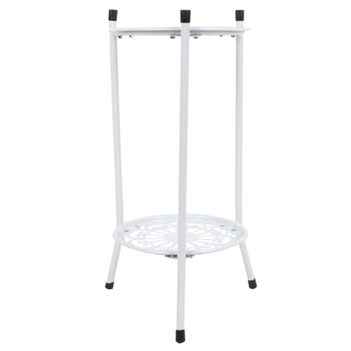 Pflanzenständer im Freien, im Freien Pflanzenständer, Pflanzenständer innern, 2 stufige Metall Pflanzenständer Blumentopfhalter Display Regal Rack Home Decoration Gartenzubehör (Weiß) von HERCHR