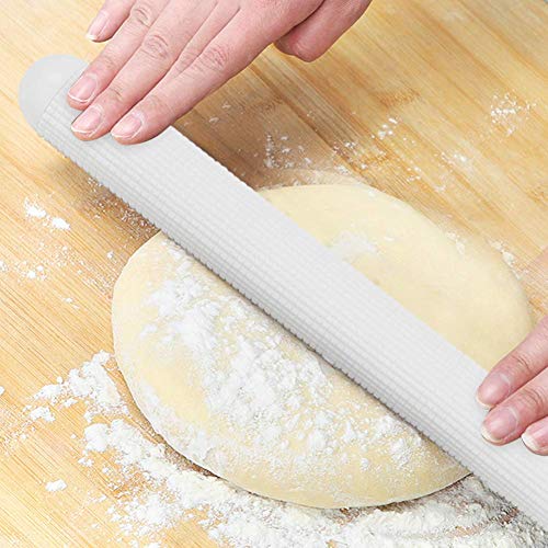HERCHR Teigroller 37cm, Fondant Roller, Pizzaroller, Nudelholz, Zuckergussrolle, Weiß, Acryl HERCHR Teigroller 37cm, Fondant Roller, Pizzaroller, Nudelholz, Zuckergussrolle, Weiß, Acryl von HERCHR