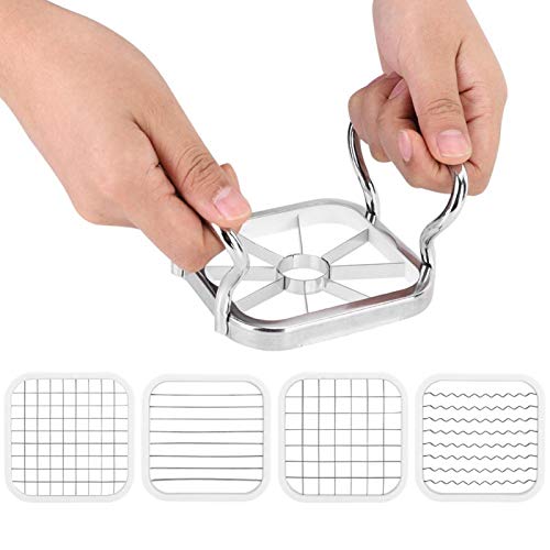 Pommes-Frites Schneider, Apfelschneider, Edelstahl-Apfelschneider, 5 in 1 Apfelschneider, Pommes geschnitten, Gemüseschneider Küchenhelfer Pommes-Frites Schneider, Apfelschneider, Edelstahl-Apfelschneider, 5 in 1 Apfelschneider, Pommes geschnitten, Gemüseschneider Küchenhelfer von HERCHR