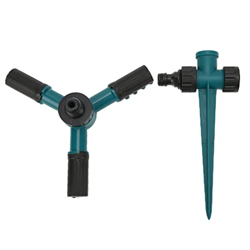 Rasensprinkler, 360 ° Rotatable Wasser Sprinkler ABS Rasen Automatische Gartengarten Bewässerung Terrasse Bewässerung mit Bodenspitze für Gärten und Rasenflächen von HERCHR