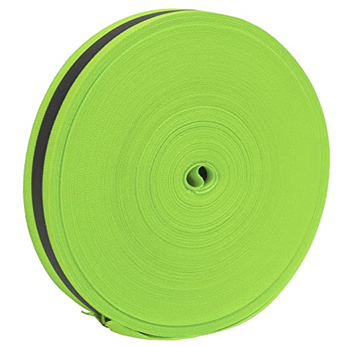 Reflektierender Klebebandstreifen, 50 Yards reflektierendes Band zum Aufnähen, flexibles fluoreszierendes reflektierendes Band aus Nylongewebe zur Verbesserung der Nacht(Grün) von HERCHR