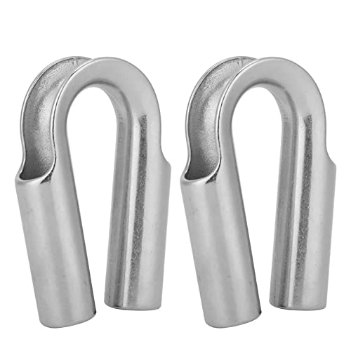 Rohr-Fingerhut, Edelstahl-Drahtseil-Fingerhut-Seilrohr-Kabel-Draht für Winden-Boots zubehör zum Abschleppen (4Pcs) von HERCHR