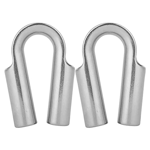 Rohr-Fingerhut, Edelstahl-Drahtseil-Fingerhut-Seilrohr-Kabel-Draht für Winden-Boots zubehör zum Abschleppen (4Pcs) von HERCHR