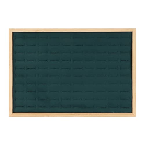 Stapelringe 2 Stück Tablett Organizer, 100 Gitter auf den Ringen in Vitrine Display Leere Platte Holzrahmen Insert Byelry Display Organizer (Grün) von HERCHR