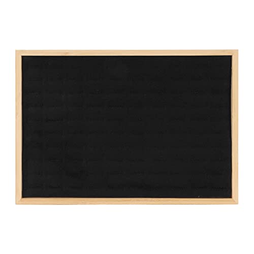 Stapelringe 2 Stück Tablett Organizer, 100 Gitter auf den Ringen in Vitrine Display Leere Platte Holzrahmen Insert Byelry Display Organizer (Schwarz) von HERCHR