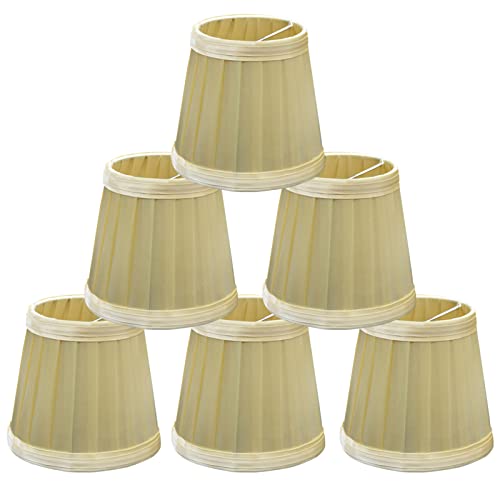 Stoff Lampenschirme Set Von 6 Kleinen Lampenschirmen, Kerze Kronleuchter Lampenschirm, Clip-Lampenschirmen Für Lampen, Leuchten von HERCHR