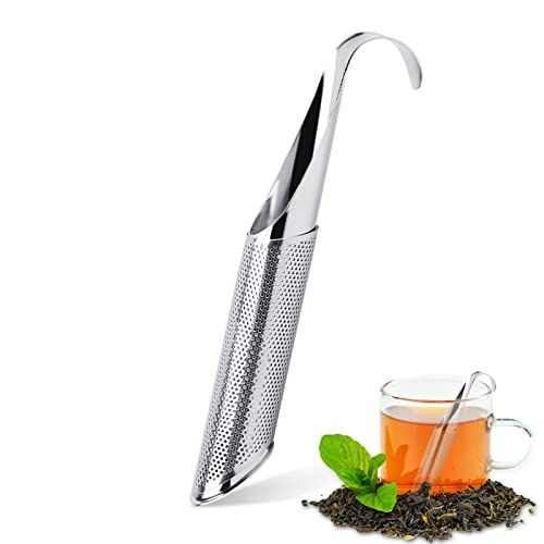 Teezerstäuber Aus Edelstahl, Teeei Edelstahl, Feinmaschig Teestab Losen Tee, Teesieb Aus Edelstahl, Teefilter Mit Langem Griff Für Tee, Teeei Für Losen Tee von HERCHR