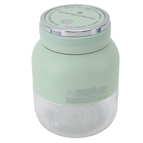 Tragbarer persönlicher elektrischer USB -Juicer, Juicer Cup, Mixer Elektromuicers Mini Tragbare Automatik für Outdoor Sport Dual -Verwendung -Wasserflasche (Weiß) (Hellgrün) von HERCHR