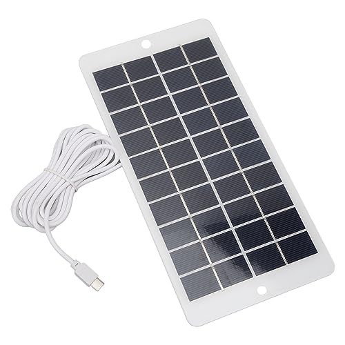 Typ C Solar Panel, 10W 5V Typ C Ausgabe Tragbares Solarladebereich mit Verbindungsschnalle für die Sicherheitsüberwachung des Telefons von HERCHR