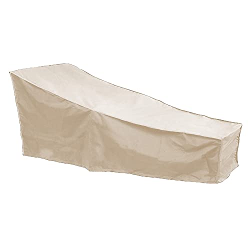 Wasserdichte im Freien Chaise Lounge Cover, Hochleistungs -Patio -Lounge -Stuhlabdeckung, Garten -Terrassen Möbelabdeckungen wasserdichte Lokus -Stuhl -Schutzabdeckungen im Freien (Kaffee) (Beige) von HERCHR