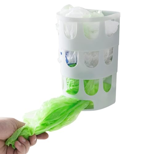 Wasserdichter Beutelhalter aus Kunststoff, Aufbewahrungsbox, Halterung für Müllsäcke und Tüten in der Küche für ordentliche Aufbewahrung von Kunststoff-Einkaufstaschen von HERCHR