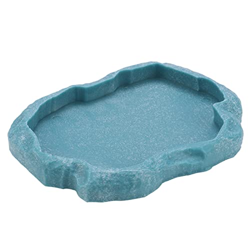 Wassernapf für Reptilien, Futter- und Wassernapf für Reptilien aus ABS-Harz, für Schildkröteneidechsen (Blue M) von HERCHR